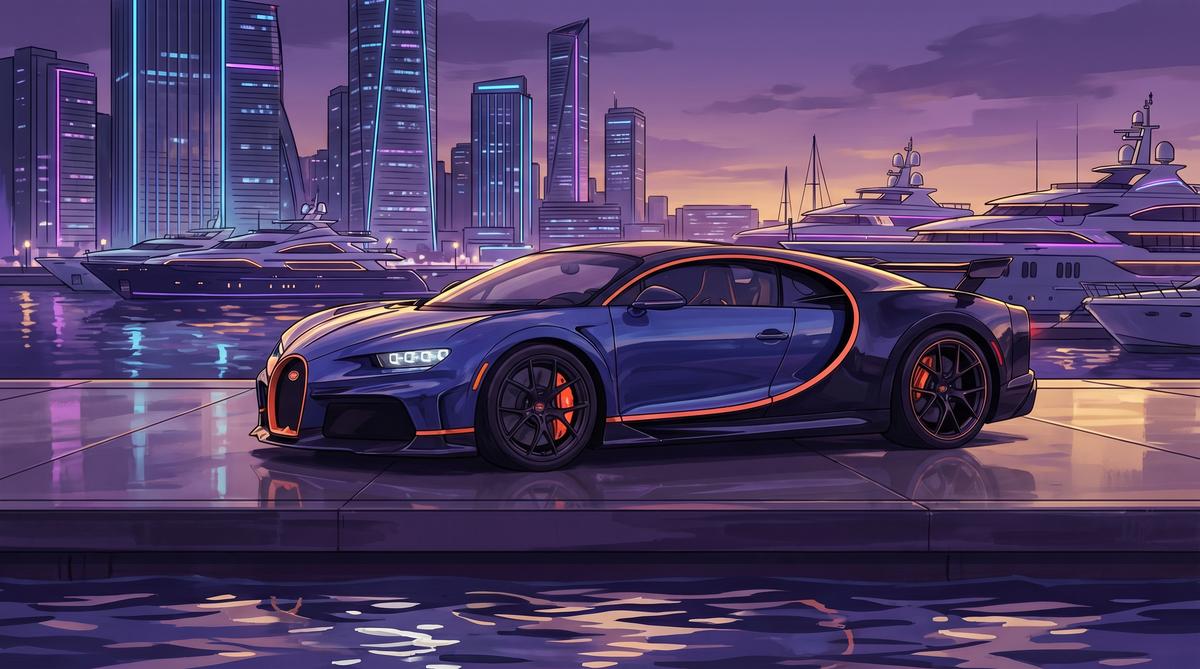 每日大赛布加迪Chiron：速度传奇动漫分享播放